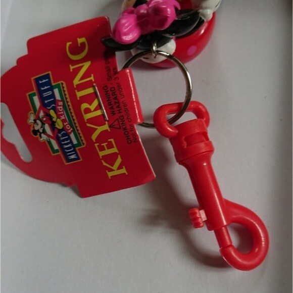 New vintage Minnie mouse sit on float keychain with clip - Picture 3 of 9